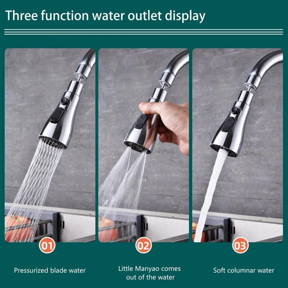 💧✨ 3-in-1 Rotating Kitchen Sink Faucet – Save Water, Clean Faster! 🚿🍽