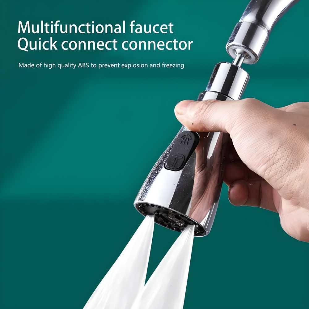 💧✨ 3-in-1 Rotating Kitchen Sink Faucet – Save Water, Clean Faster! 🚿🍽