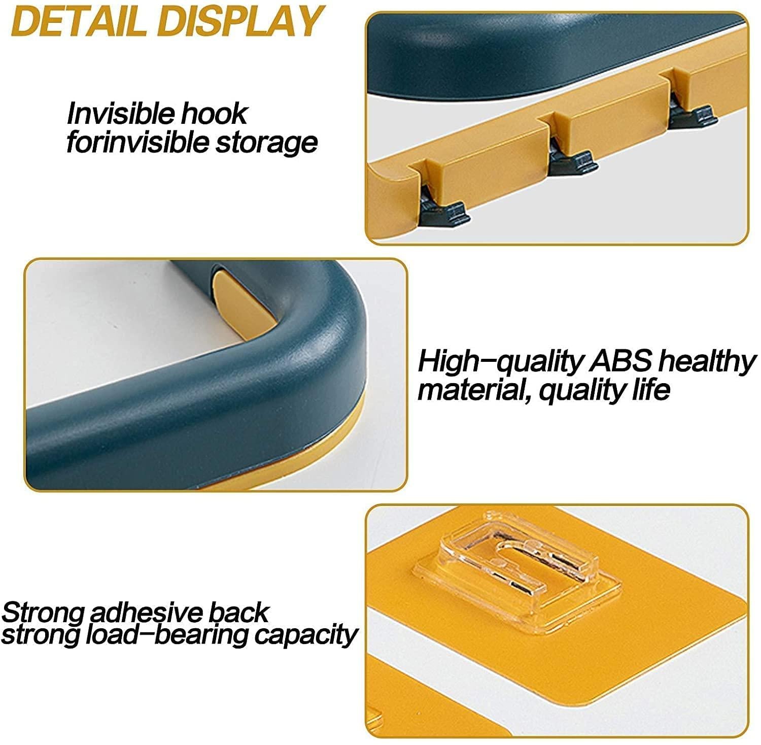🛋️🛠 Space Saver Towel Holder with Hooks – Perfect for Bathroom & Kitchen!